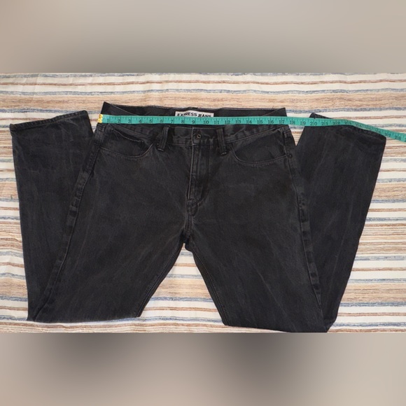 Express Rocco Slim Fit Skinny Leg Dark Gray Jeans Sz 33 x 30 - Picture 3 of 9